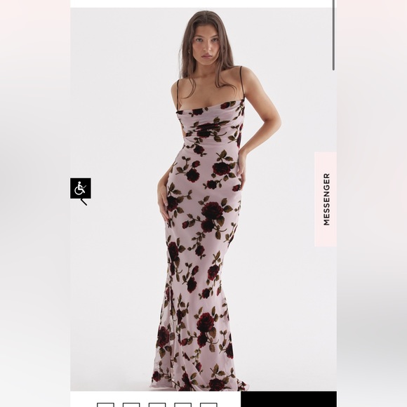 House of CB Dresses & Skirts - new House of CB Serena Devore dress in light pink velvet rose